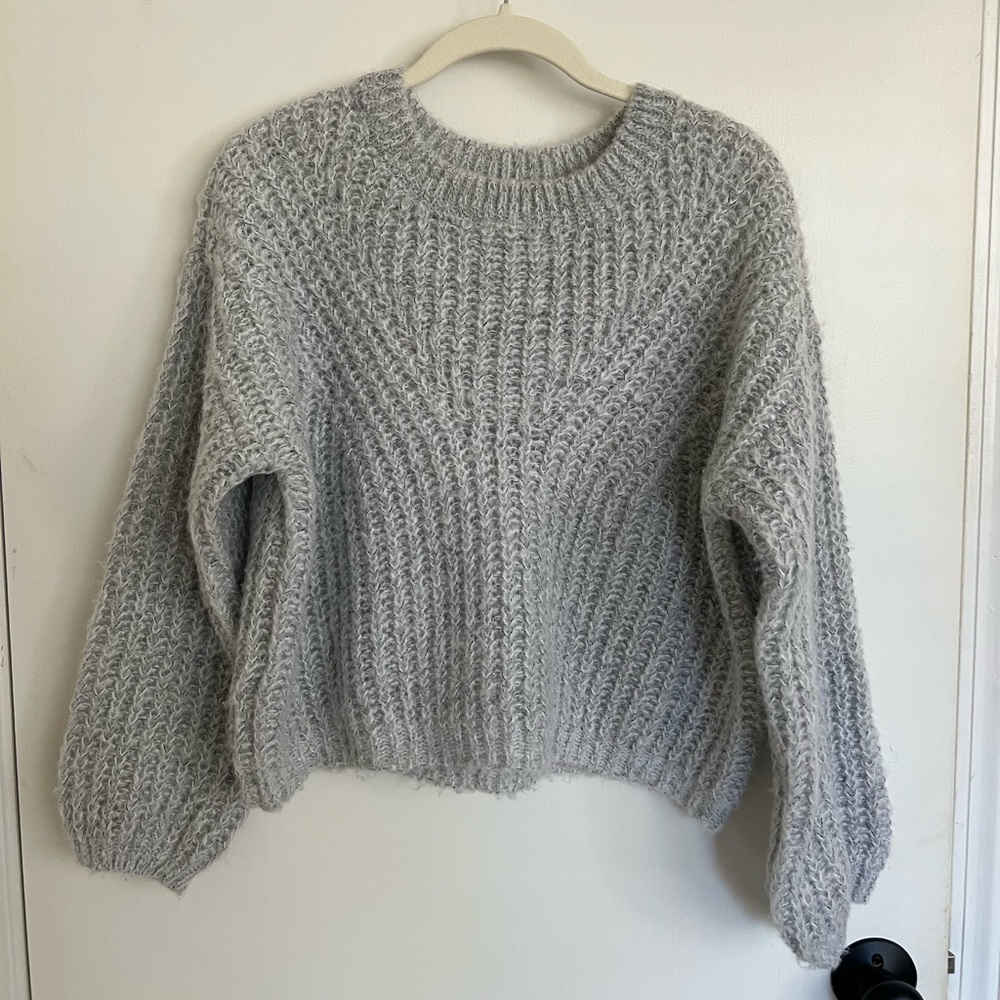 Gentle Fawn grey boxy sweater, size small
